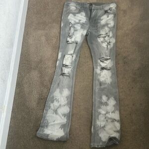 Gray bell bottoms